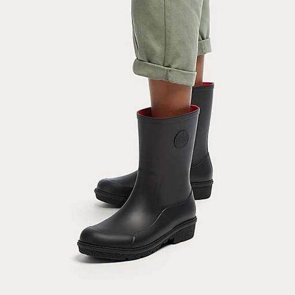 NIB FitFlop 10 Wonderwelly Short Waterproof Rubber Rain Boots Bootie Latte Tan - Picture 16 of 16